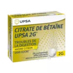 Citrate De Betaïne Upsa 2 G Comprimés Effervescents Sans Sucre Citron 2t/10 à BANTZENHEIM