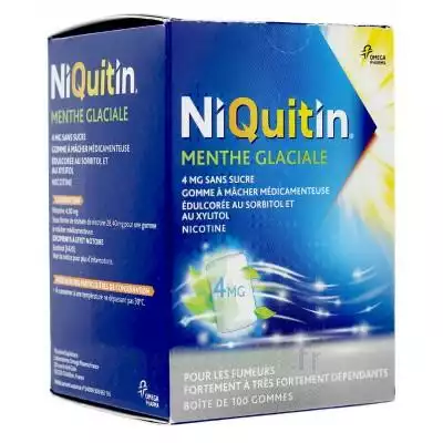 Niquitin 4 Mg Gom à Mâcher Médic Menthe Glaciale Sans Sucre Plq Pvc/pvdc/alu/100 à BANTZENHEIM